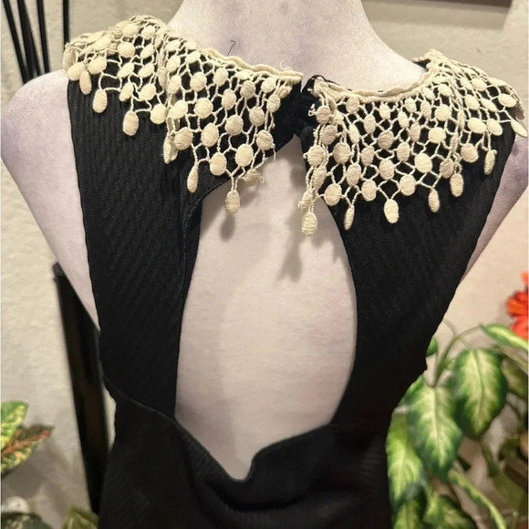 Free People cream lace/knit mini dress size L - Picture 9 of 12